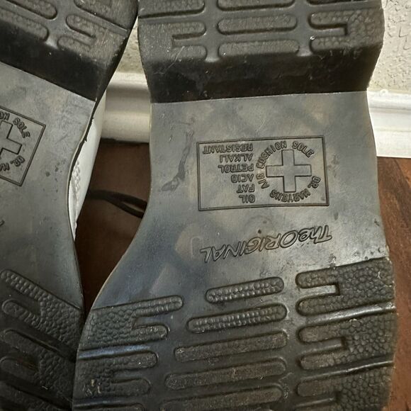 DR. MARTENS 939 White Smooth Leather High Top Boots - Picture 11 of 11